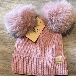C.C Kids Blush Pom Pom Hat